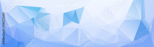 blue low polygonal texture header template photo
