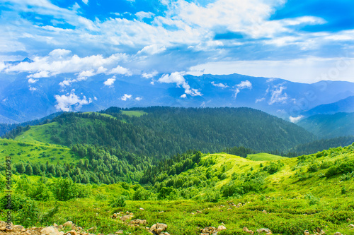 View of the Caucasus mountains around Krasnaya Polyana