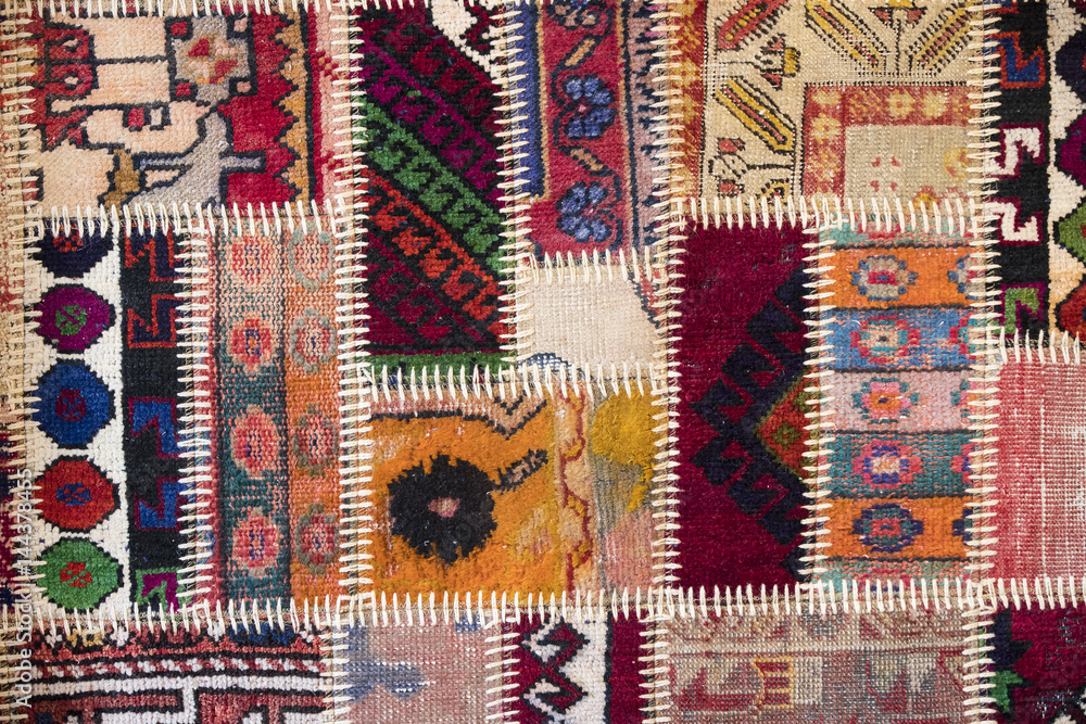 Texture of a piece of old carpet to sew thick threads Texture of a piece of old carpet to sew thick threads