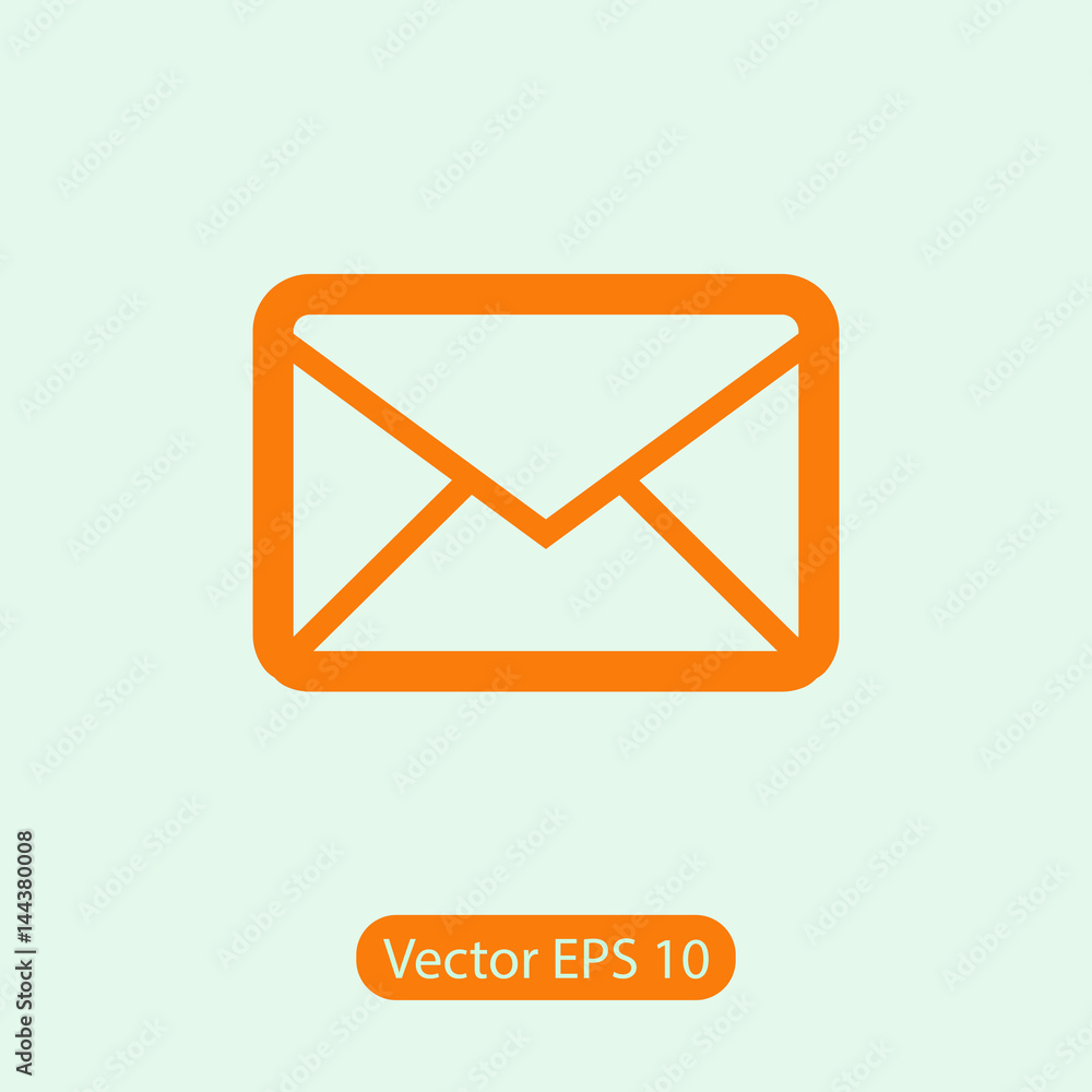 Envelope Mail icon, vector illustration. Flat design style Envelope Mail icon, vector illustration. Flat design style