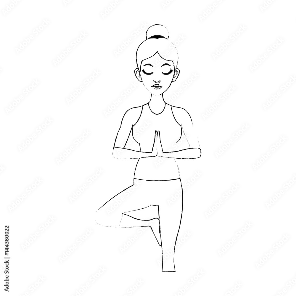 pretty woman doing yoga yogi icon image vector illustration design pretty woman doing yoga yogi icon image vector illustration design