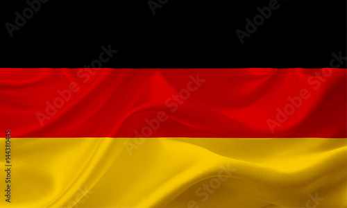 Waving flag of Germany with fabric texture