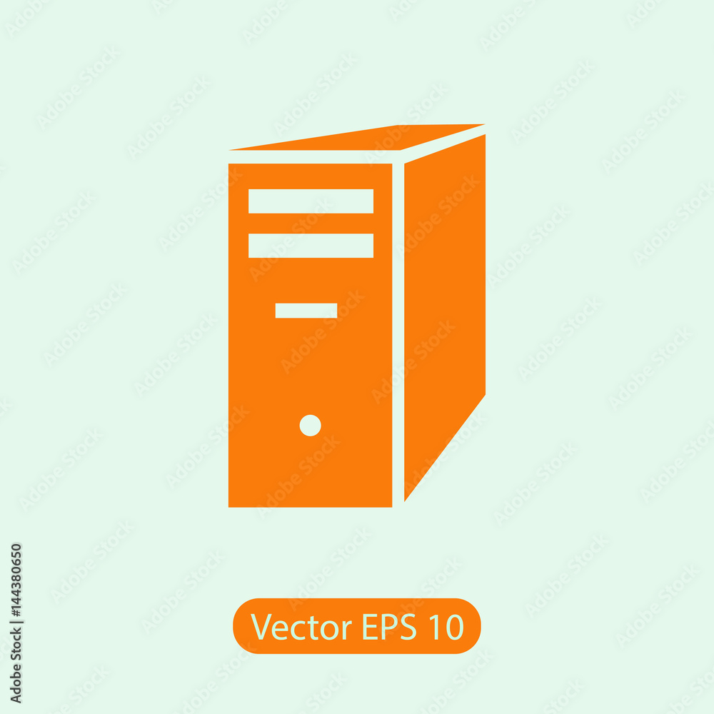 computer server icon, vector illustration. Flat design style computer server icon, vector illustration. Flat design style