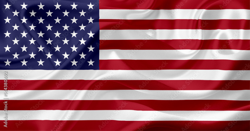 Flag of United States of America with fabric texture Flag of United States of America with fabric texture