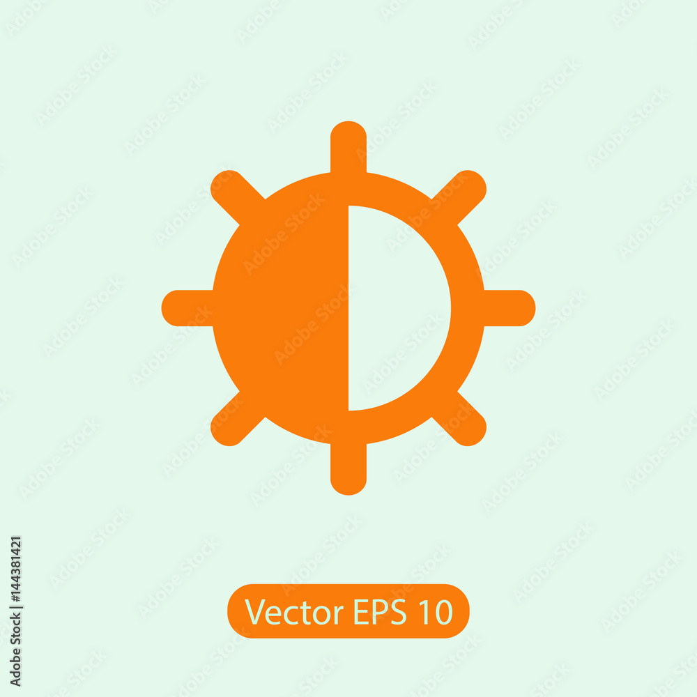 brightness and contrast icon, vector illustration. Flat design style brightness and contrast icon, vector illustration. Flat design style