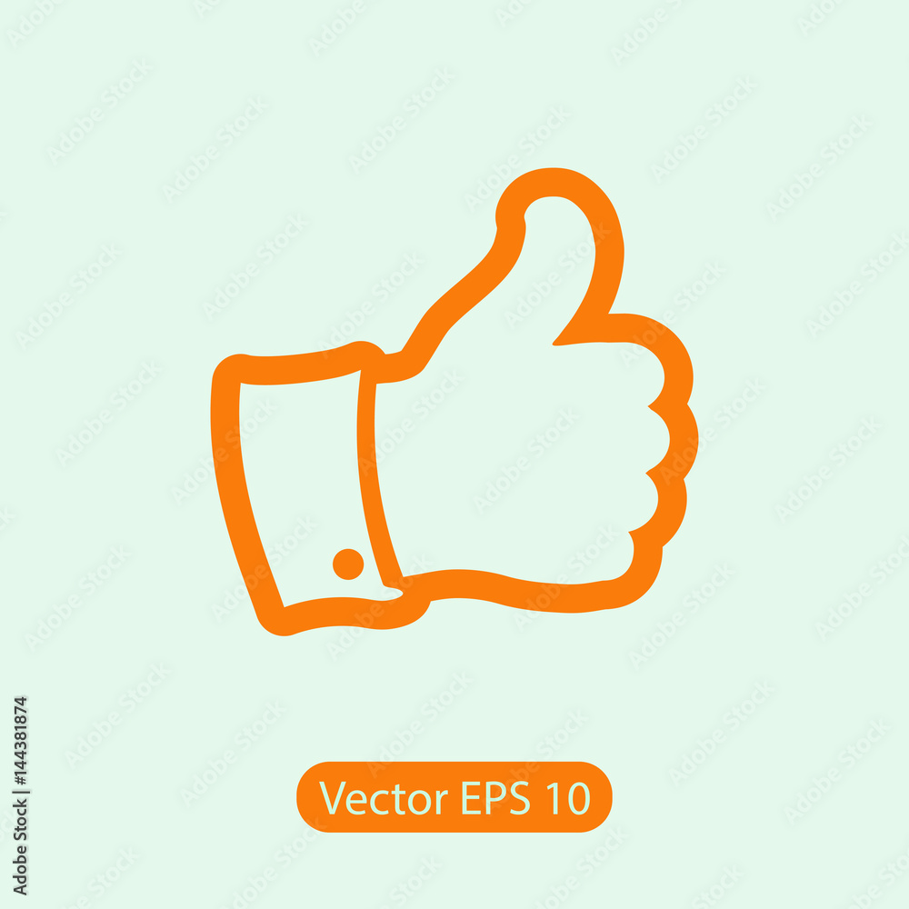 LIKE icon , vector illustration. Flat design style LIKE icon , vector illustration. Flat design style