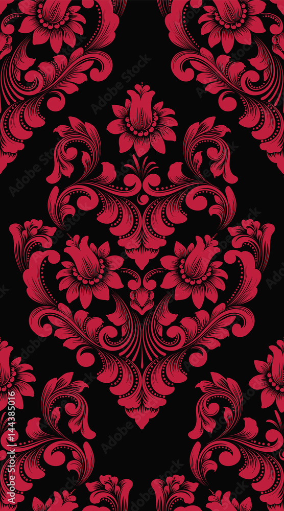 Vector damask seamless pattern element. Classical luxury old fashioned damask ornament, royal victorian seamless texture for wallpapers, textile, wrapping. Exquisite floral baroque template. Vector damask seamless pattern element. Classical luxury old fashioned damask ornament, royal victorian seamless texture for wallpapers, textile, wrapping. Exquisite floral baroque template.