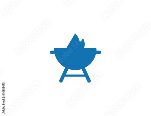 Flat modern barbeque icon