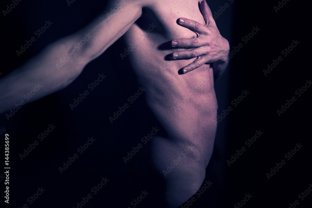 Naklejka premium Sexy male nude man