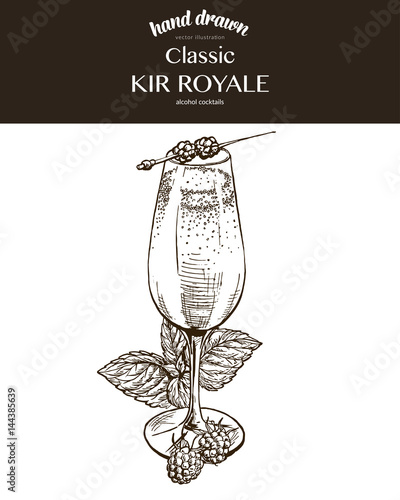 Kir Royale. Composition. photo