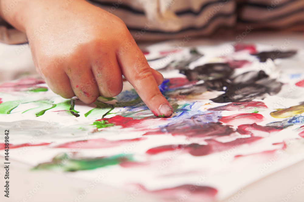 little girl learning to paint (child development in art) little girl learning to paint (child development in art)