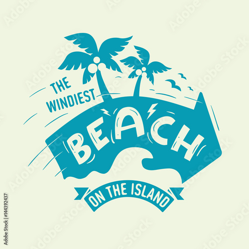The Windiest Beach On The Island Artistic Design With Palm Trees photo