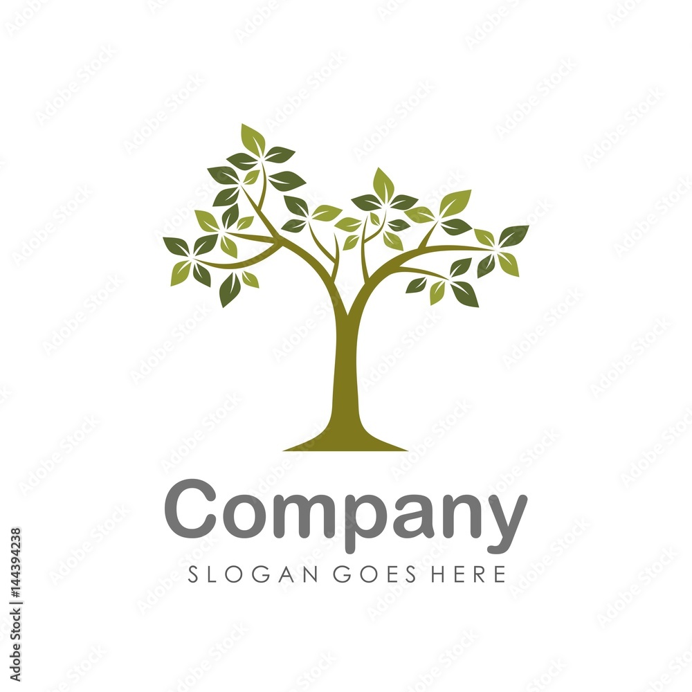Obraz premium Creative and unique tree logo vector 