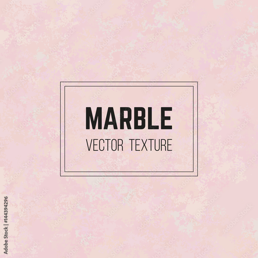 Pink marble vector texture, granite stone pattern, rose quartz. Abstract marbled background in pastel color palette. Elegant design for decor, invitation or greeting card, banner, paper, poster