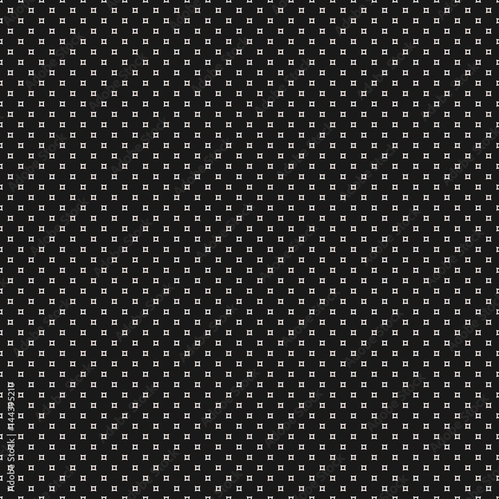 Vector seamless pattern. Simple minimalist monochrome geometric texture with tiny smooth outline squares. Abstract repeat background. Modern dark design for prints, digital, fabric, cloth, package Vector seamless pattern. Simple minimalist monochrome geometric texture with tiny smooth outline squares. Abstract repeat background. Modern dark design for prints, digital, fabric, cloth, package