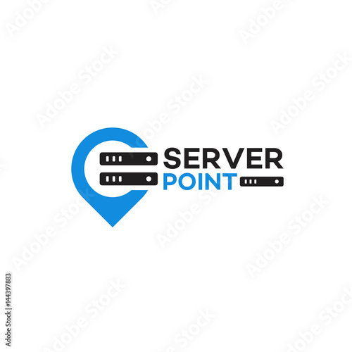 hosting point logo, Server Point logo template designs