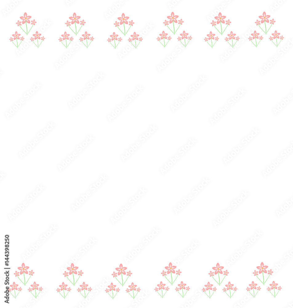Pink flowers vector background