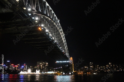 The bridge of Sydney by night 