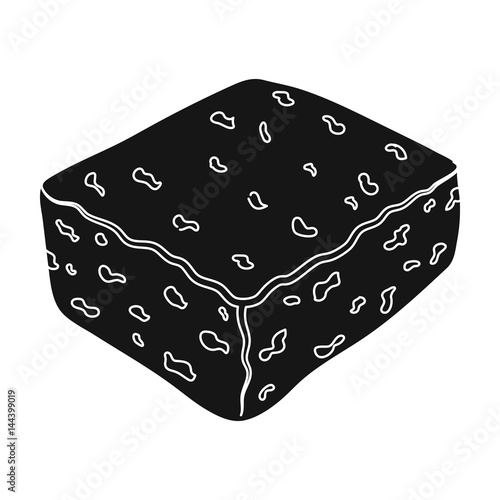 Cheese feta.Different kinds of cheese single icon in black style vector symbol stock illustration web.