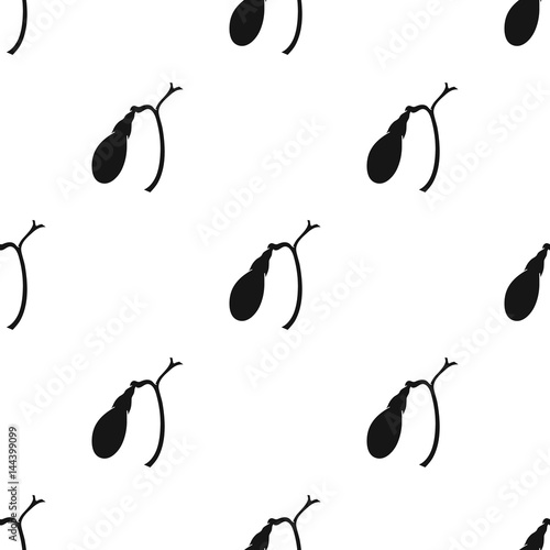 Human gallbladder icon in black style isolated on white background. Human organs pattern stock vector illustration.