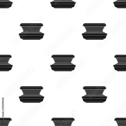 Tanning bed icon in black style isolated on white background. Skin care pattern stock vector illustration.