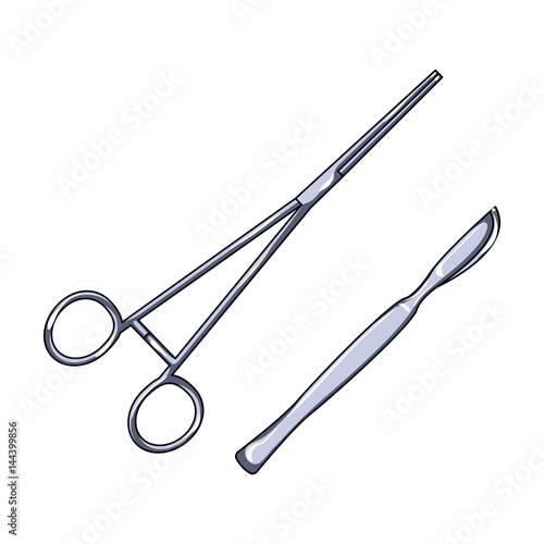 Surgical instruments.Medicine single icon in cartoon style vector symbol stock illustration web.