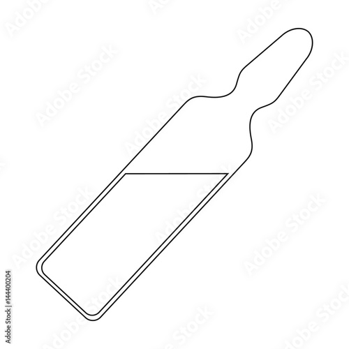Ampoule with medicine.Medicine single icon in black style vector symbol stock illustration web.