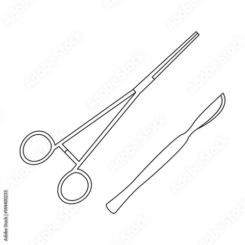 Surgical instruments.Medicine single icon in black style vector symbol stock illustration web.