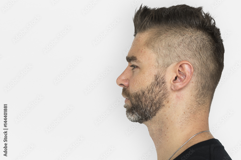 Fototapeta premium Men Adult Spiky Hair Side