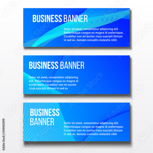 Set of three business banners