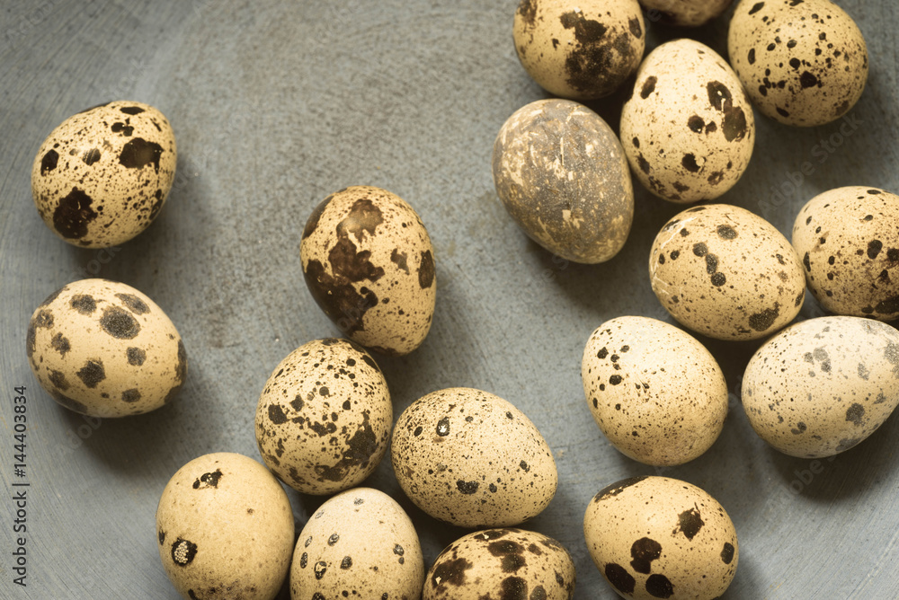 quail eggs on table