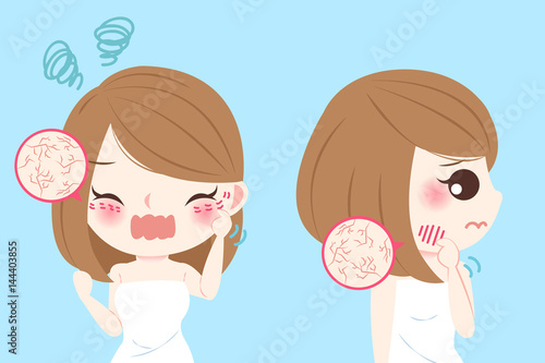 woman with skin dry