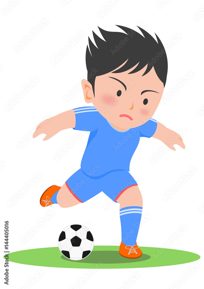 サッカー シュート Stock Illustration Adobe Stock
