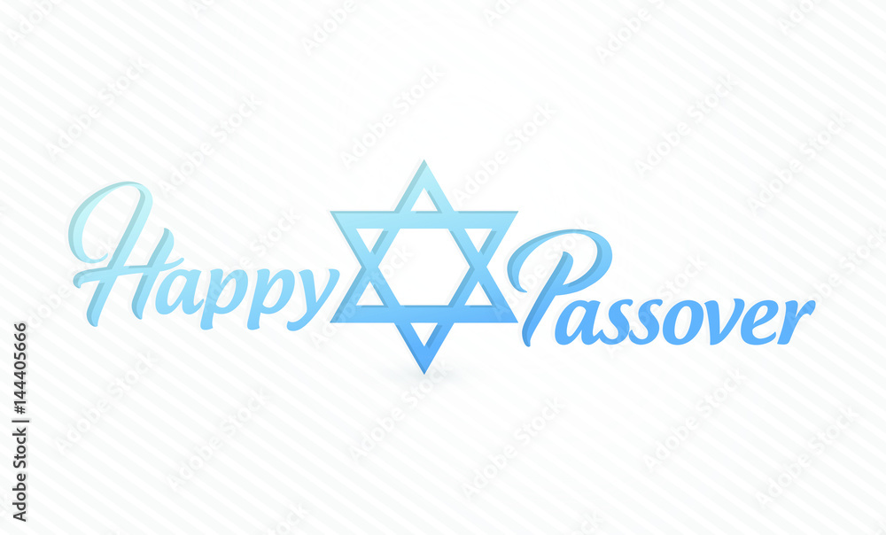 Happy passover sign card illustration design Happy passover sign card illustration design