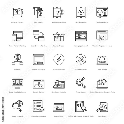 Web and SEO Line Vector Icons 30 photo