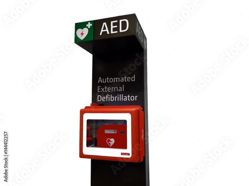 An automated defibrillator located at an Australia Airport