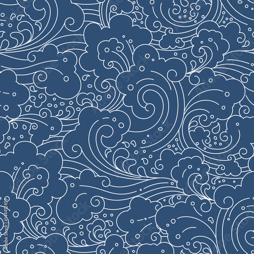 Water wave seamless background.