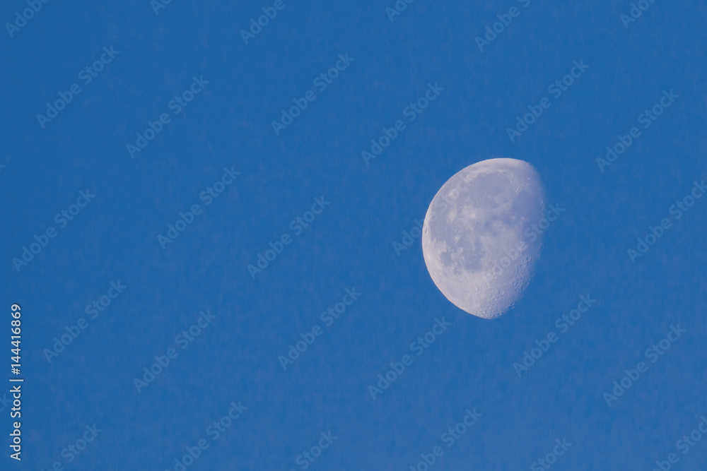 Waxing Gibbous Moon with Copy Space Waxing Gibbous Moon with Copy Space