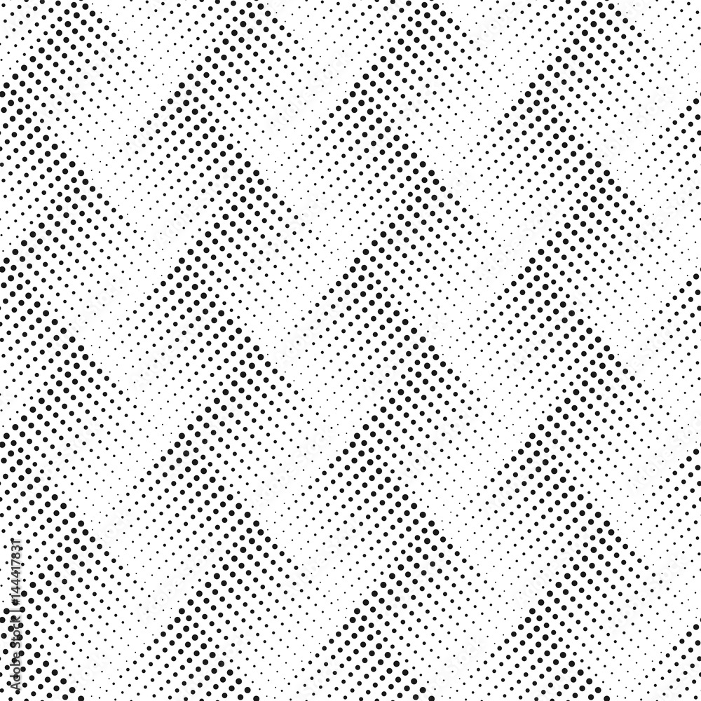 Vector seamless pattern with dots. Abstract ornamental background. Endless stylish texture. Optical illusion 3D. Modern stylish abstract texture.