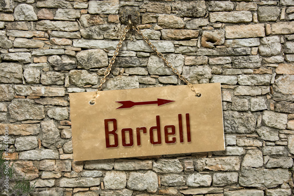 Fototapeta premium Schild 235 - Bordell