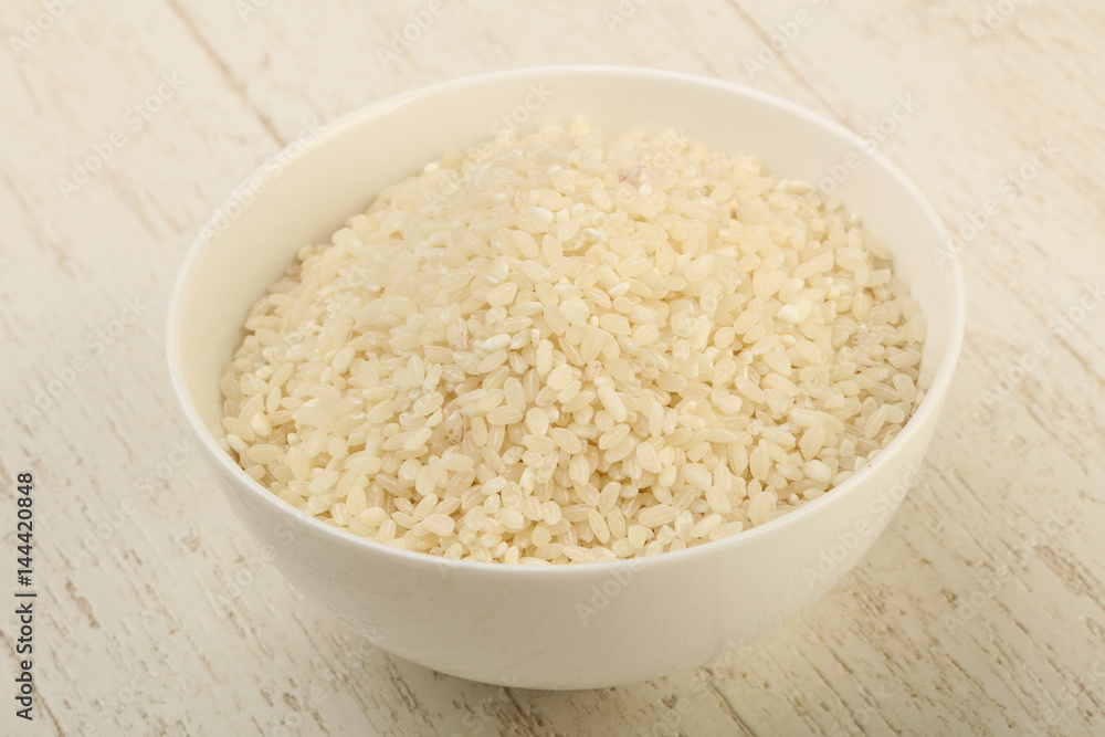 Raw rice heap