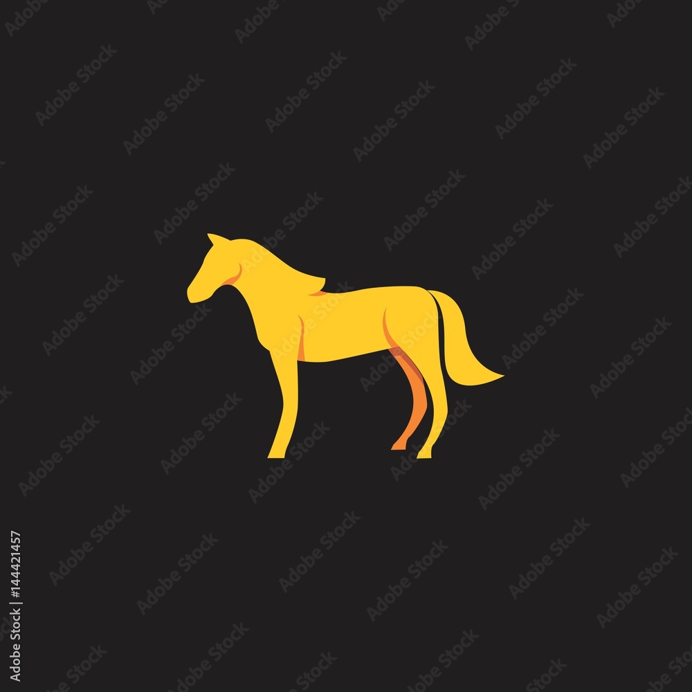 Fototapeta premium overlapping design of horse silhouette