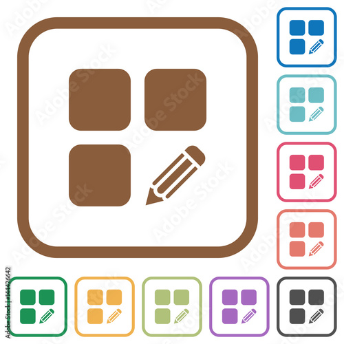 Edit component simple icons