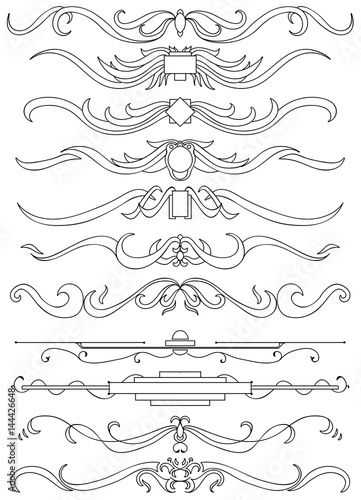 Motif calligraphique horizontaux
