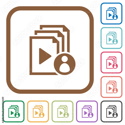 Playlist author simple icons