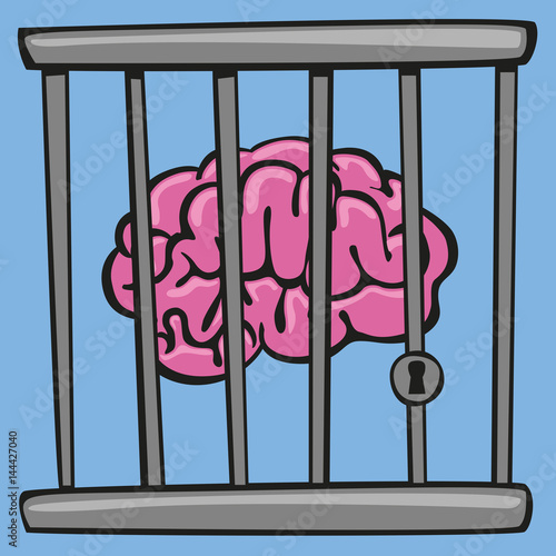 Cage - Cerveau - prison - savoir - imagination - prisonnier