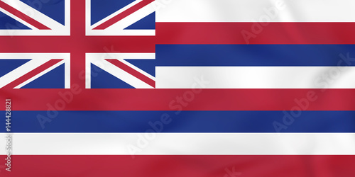 Hawaii waving flag. Hawaii state flag background texture.