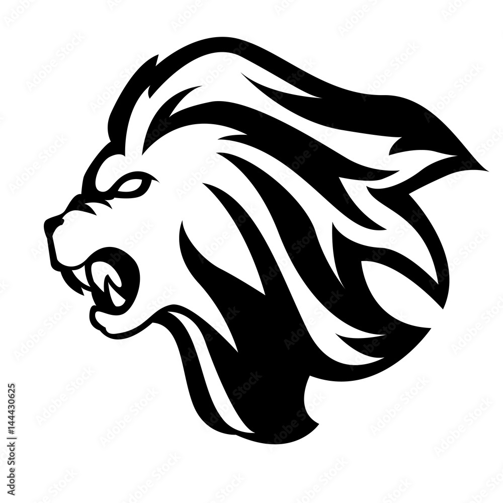 lion head mascot vector lineart lion head mascot vector lineart