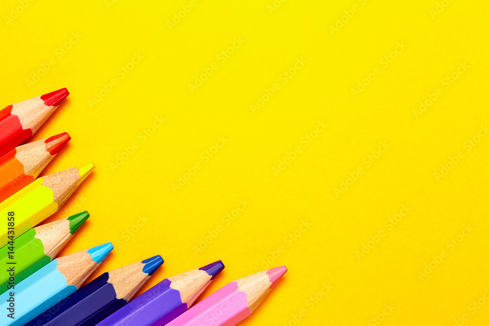 colorful pencil on backround colorful pencil on backround