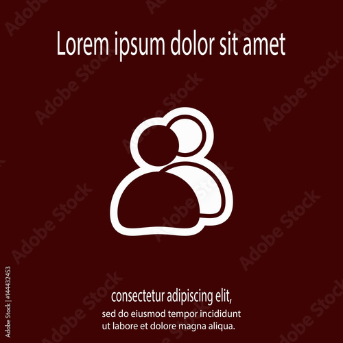 people icon, vector illustration. Flat design style